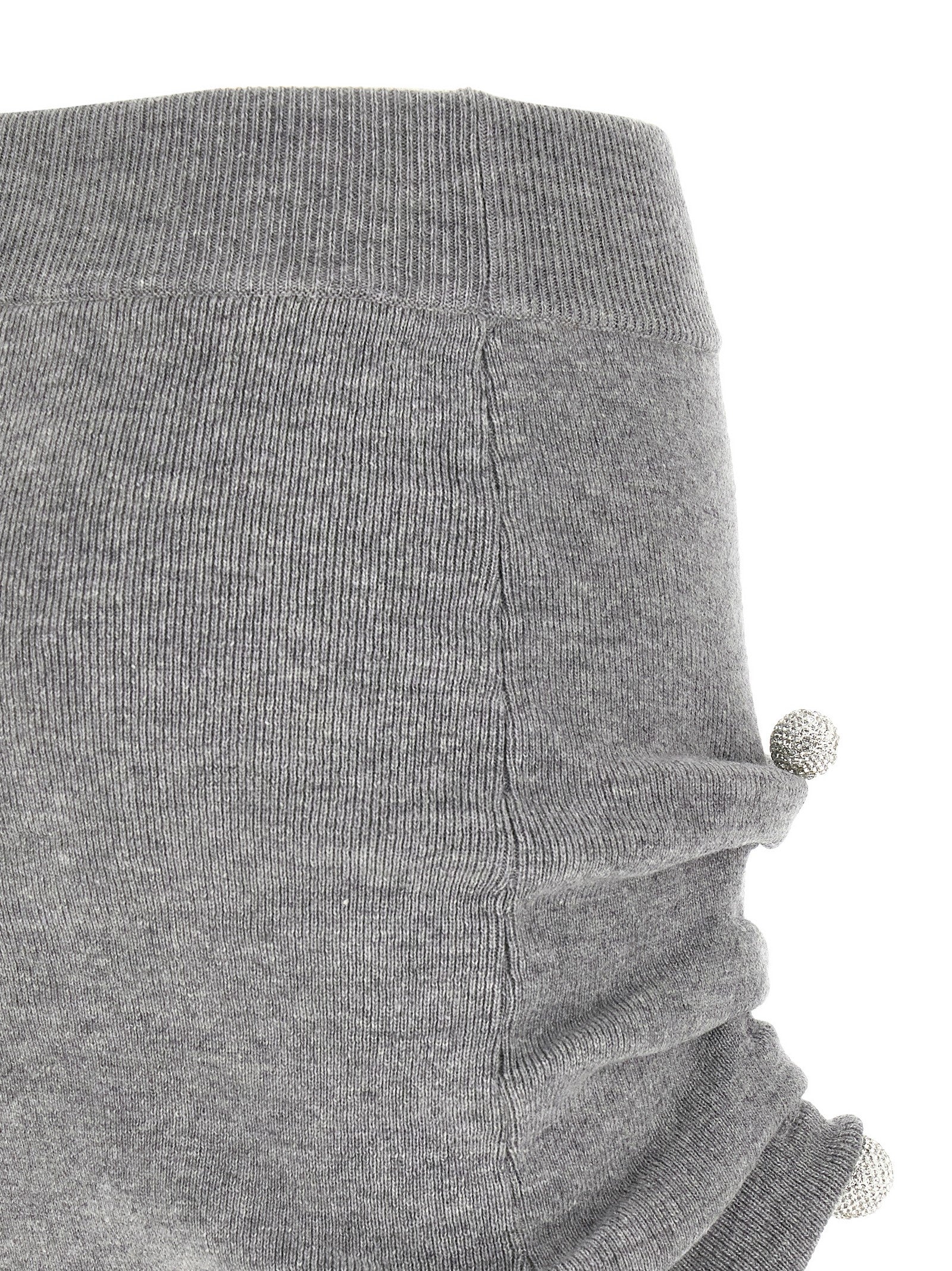 Discover the Giuseppe Di Morabito Gray Virgin Wool Long Skirt, a masterpiece of Italian craftsmanship, featuring exquisite draping and opulent details for the discerning individual.