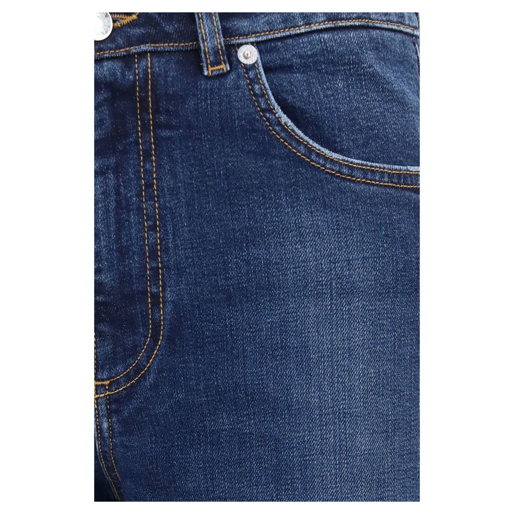 Indulge in the timeless elegance of Dolce & Gabbana's Blue Cotton Straight-Leg Jeans, crafted for the discerning individual who appreciates exquisite design and luxurious comfort.