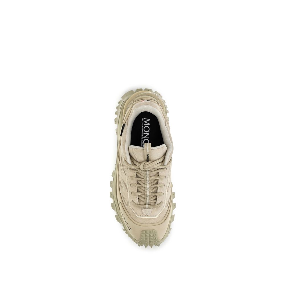 Indulge in the Moncler Beige Calf Leather Bos Taurus Athletic Sneakers, where exquisite craftsmanship meets unparalleled comfort, elevating your style to new heights.