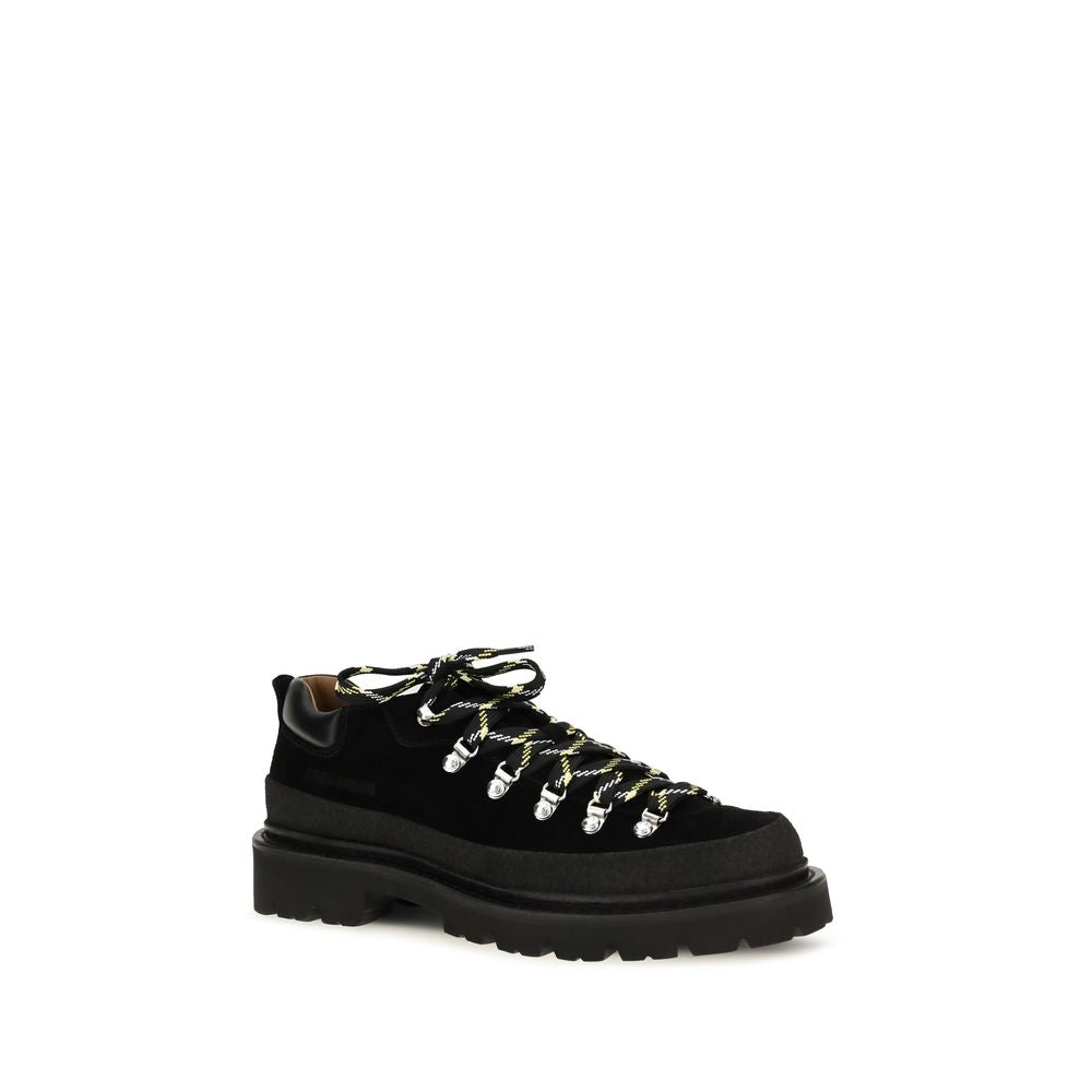 Indulge in the exquisite craftsmanship of Dsquared² Black Calf Leather Bos Taurus Athletic Sneakers, where casual elegance meets contemporary luxury for the discerning individual.