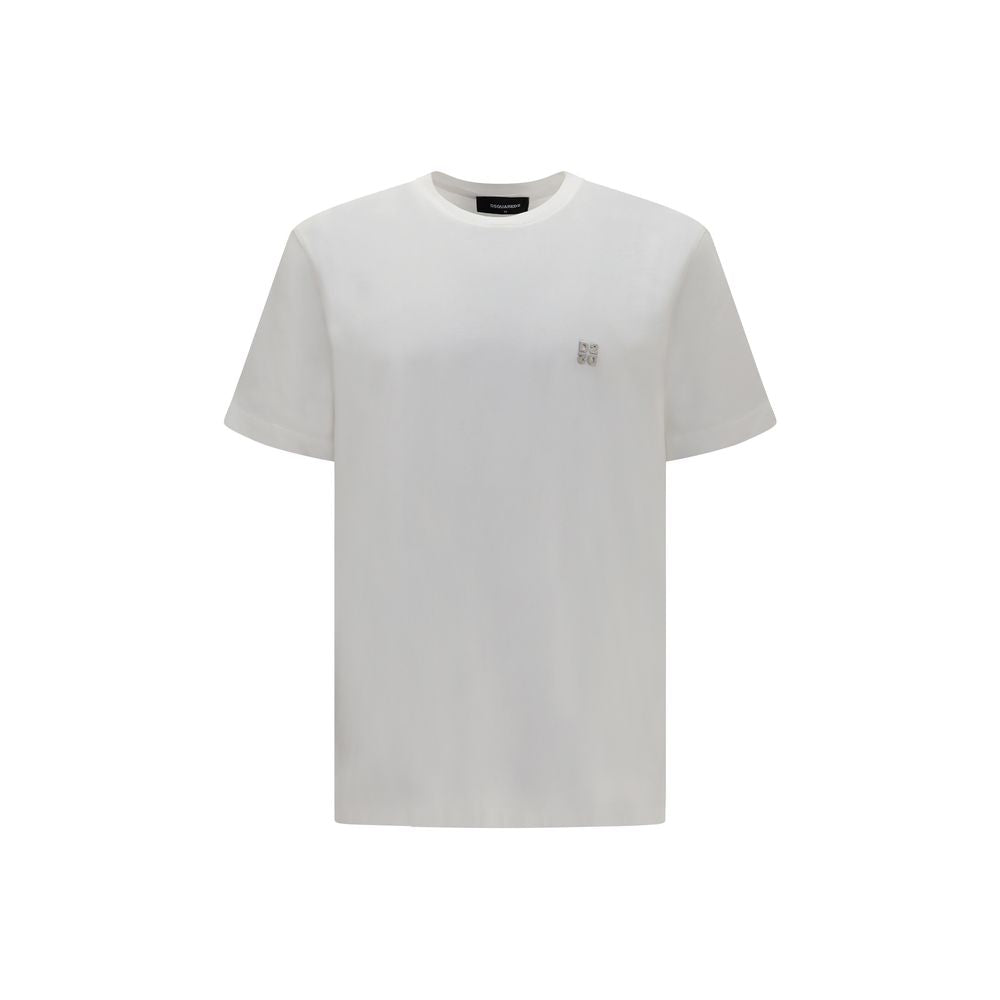 Elevate your wardrobe with the Dsquared² White Cotton T-Shirt, a blend of soft cotton and iconic design, perfect for those who appreciate luxury and individuality.