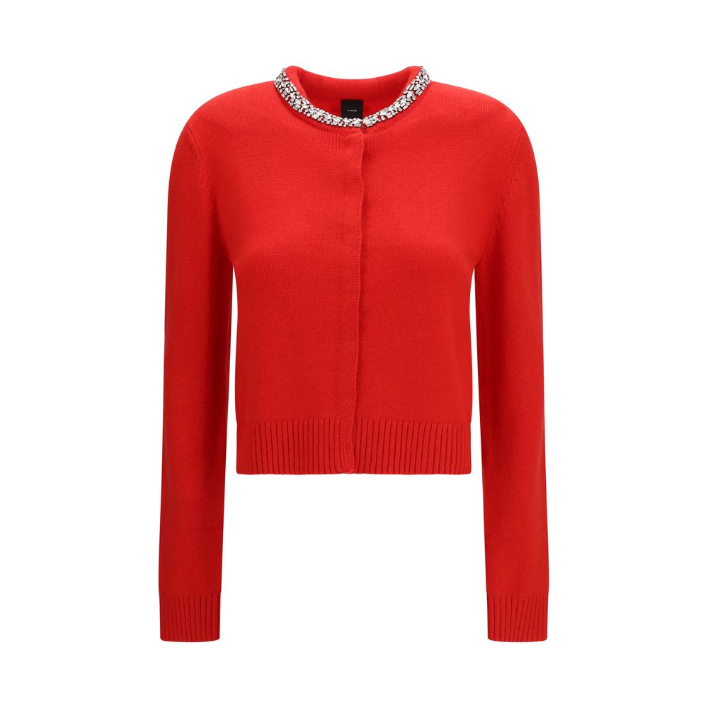 Indulge in the exquisite PINKO Multicolor Wool Oves Aries Cardigan, a luxurious blend of Merino wool and Kashmir, embodying elegance and sophistication for the discerning wardrobe.