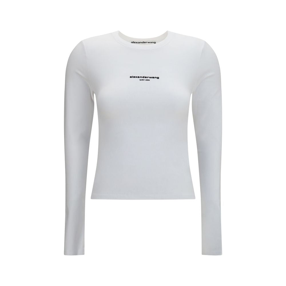 Discover the Alexander Wang White Cotton Sportswear T-shirt, a blend of exquisite craftsmanship and timeless elegance, perfect for the discerning wardrobe.