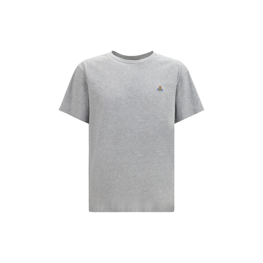 Discover the Vivienne Westwood Classic Orb T-shirt, a luxurious cotton staple adorned with iconic multicolour embroidery, embodying timeless elegance and effortless sophistication.