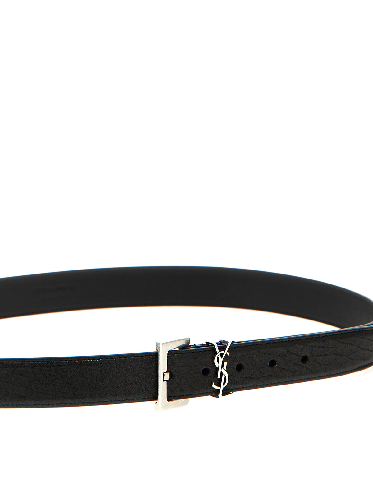 Saint Laurent Black Leather Belt - Timeless Luxury Accessory