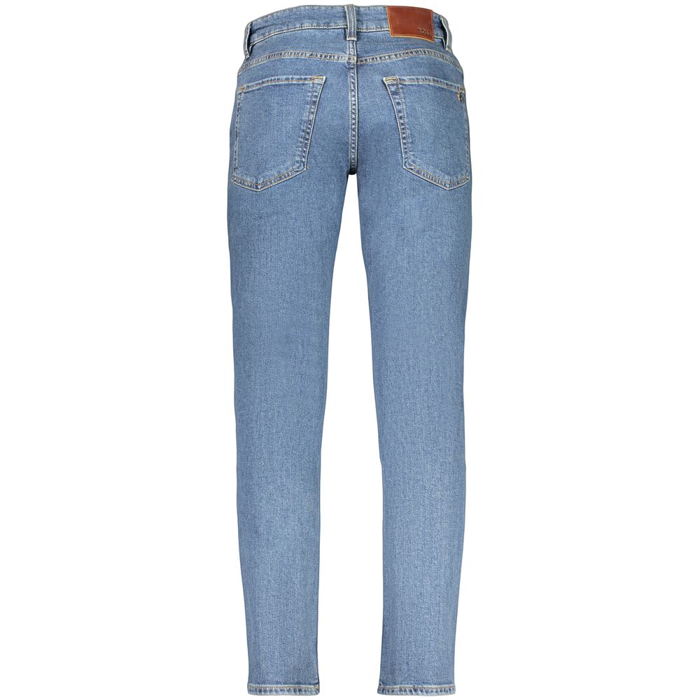 Indulge in the timeless elegance of Hugo Boss Blue Cotton Men's Jean, crafted from premium materials for the discerning individual who embodies sophistication and style.