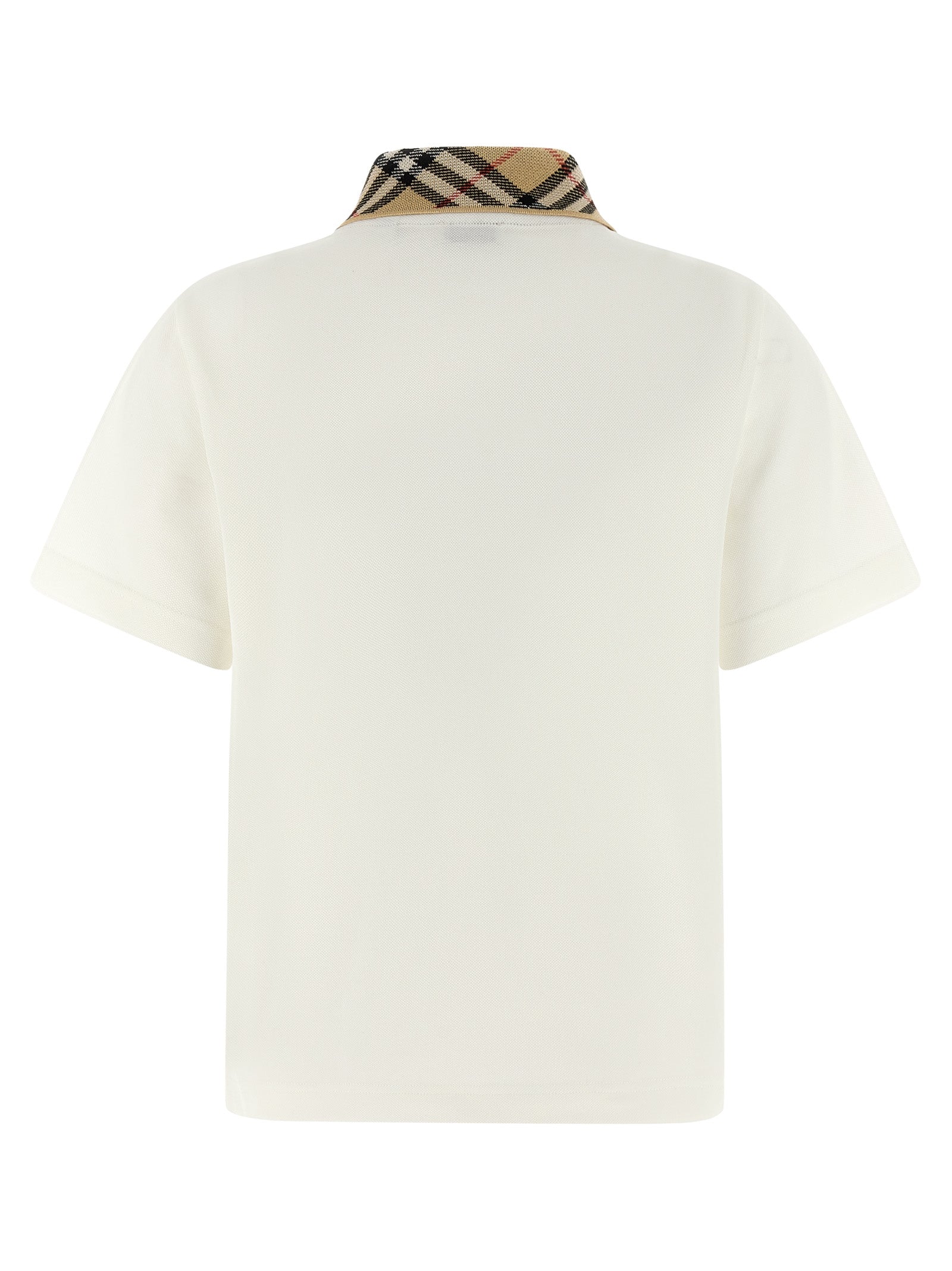 Burberry White Cotton Polo Shirt - Timeless Elegance Redefined