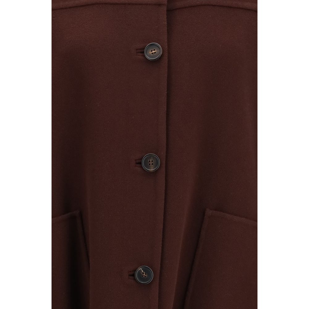 'S Max Mara Bordeaux Wool Oves Aries Coat