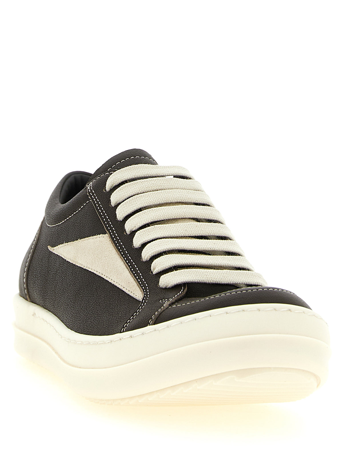 Rick Owens Vintage Sneaks - Luxurious Brown Lamb Leather Sneakers