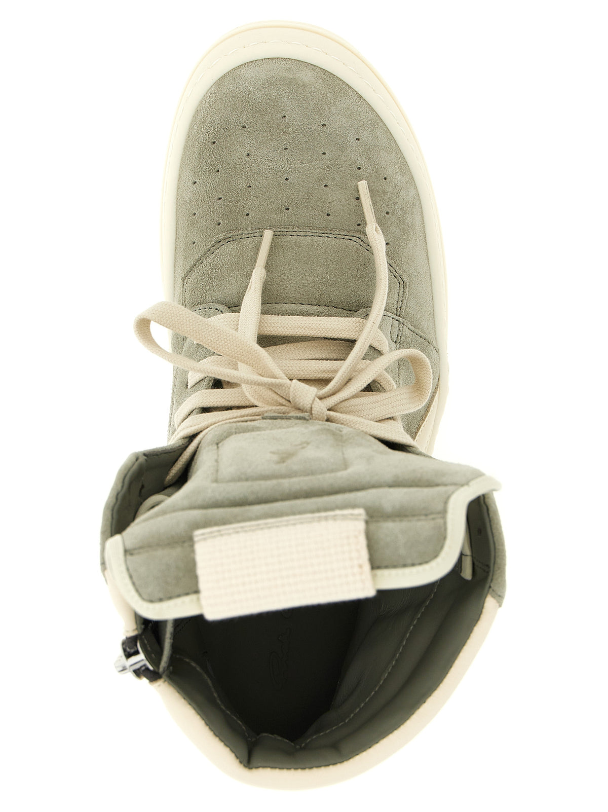 Rick Owens Bicolor Calfskin Athletic Sneakers - Avant-Garde Luxury