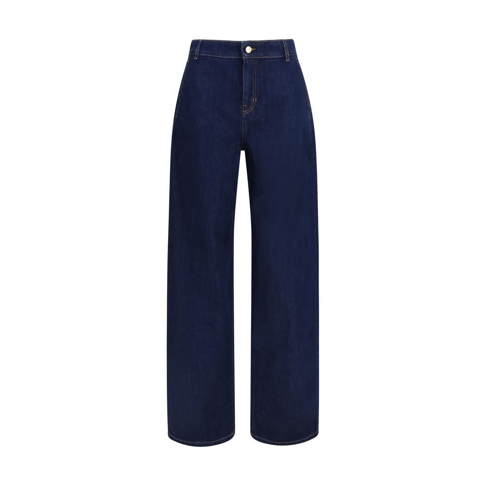 Max Mara Blue Cotton Jeans Denim - Effortless Luxury Redefined