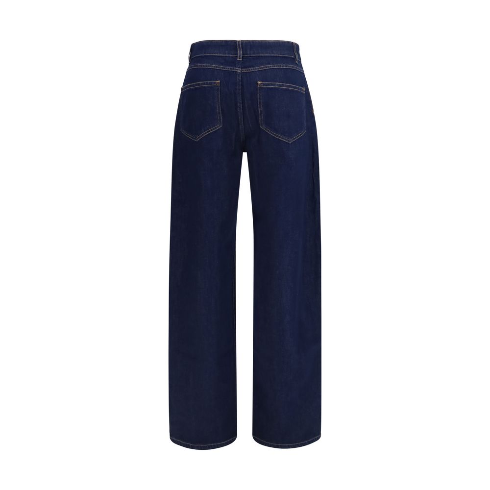 Max Mara Blue Cotton Jeans Denim - Effortless Luxury for All