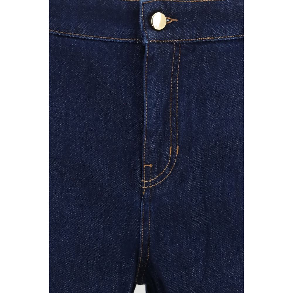 Max Mara Blue Cotton Jeans Denim - Effortless Luxury Redefined