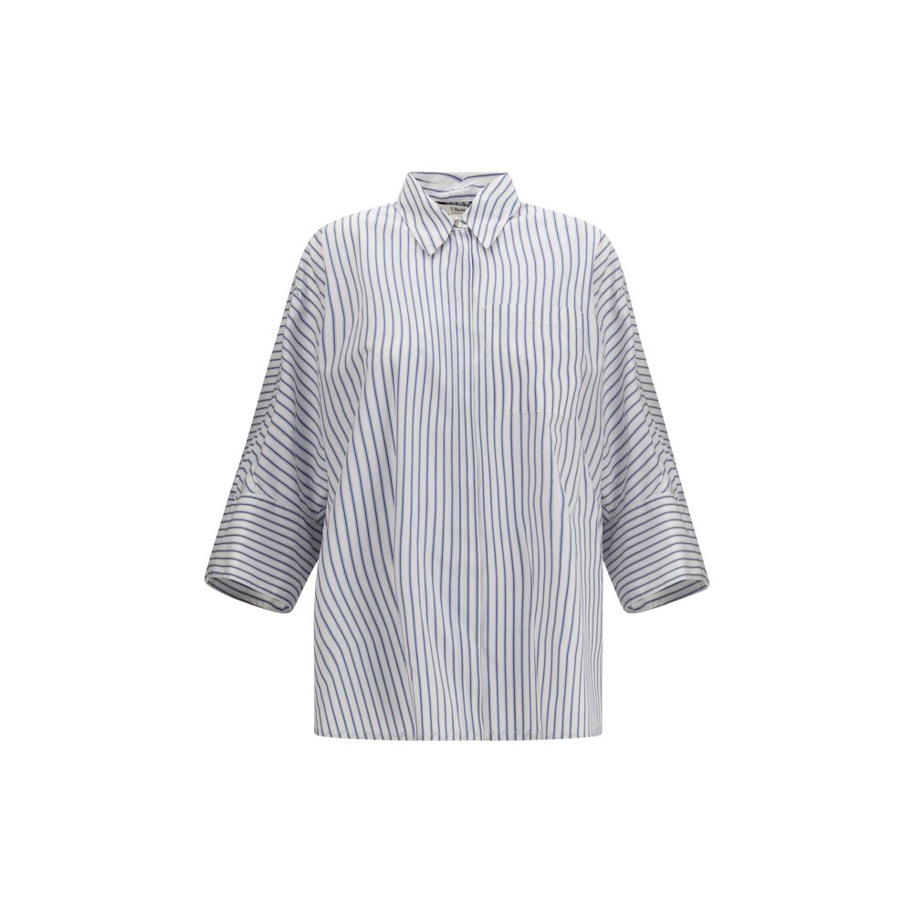 'S Max Mara Blue Cotton Shirt - Timeless Elegance Redefined