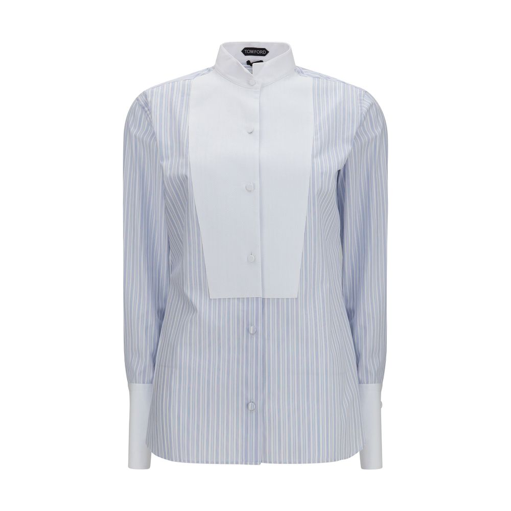 Discover the Tom Ford Blue Cotton Pattern Shirt, a masterpiece of exquisite craftsmanship and luxurious comfort, perfect for the discerning individual seeking timeless elegance.