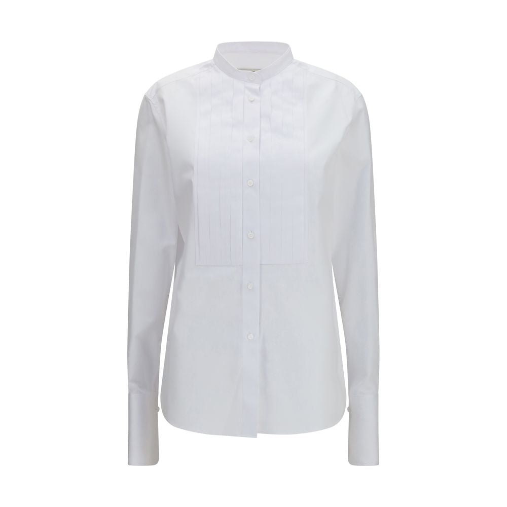 Indulge in the Fendi White Cotton Dress Shirt, a masterpiece of Italian craftsmanship that embodies elegance and versatility for the discerning individual.