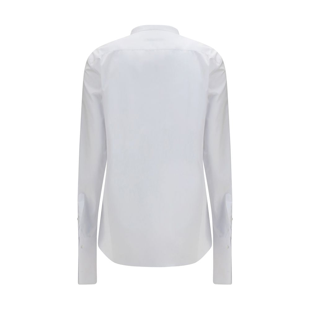 Elevate your wardrobe with the Fendi White Cotton Dress Shirt, a masterpiece of Italian craftsmanship in luxurious cotton, perfect for any sophisticated occasion.