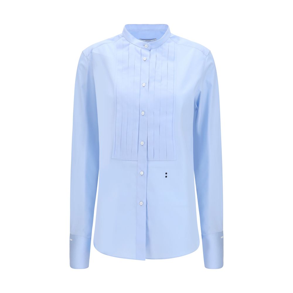 Discover the Fendi Blue Cotton Dress Shirt, a masterpiece of Italian craftsmanship in 100% cotton, blending sophistication with modern elegance for the discerning individual.