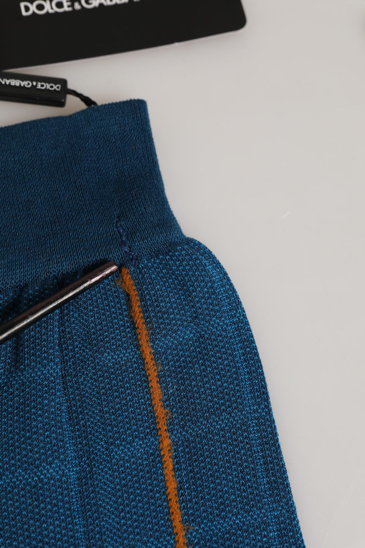 Dolce & Gabbana Luxurious Blue Mid Calf Socks for Discerning Taste