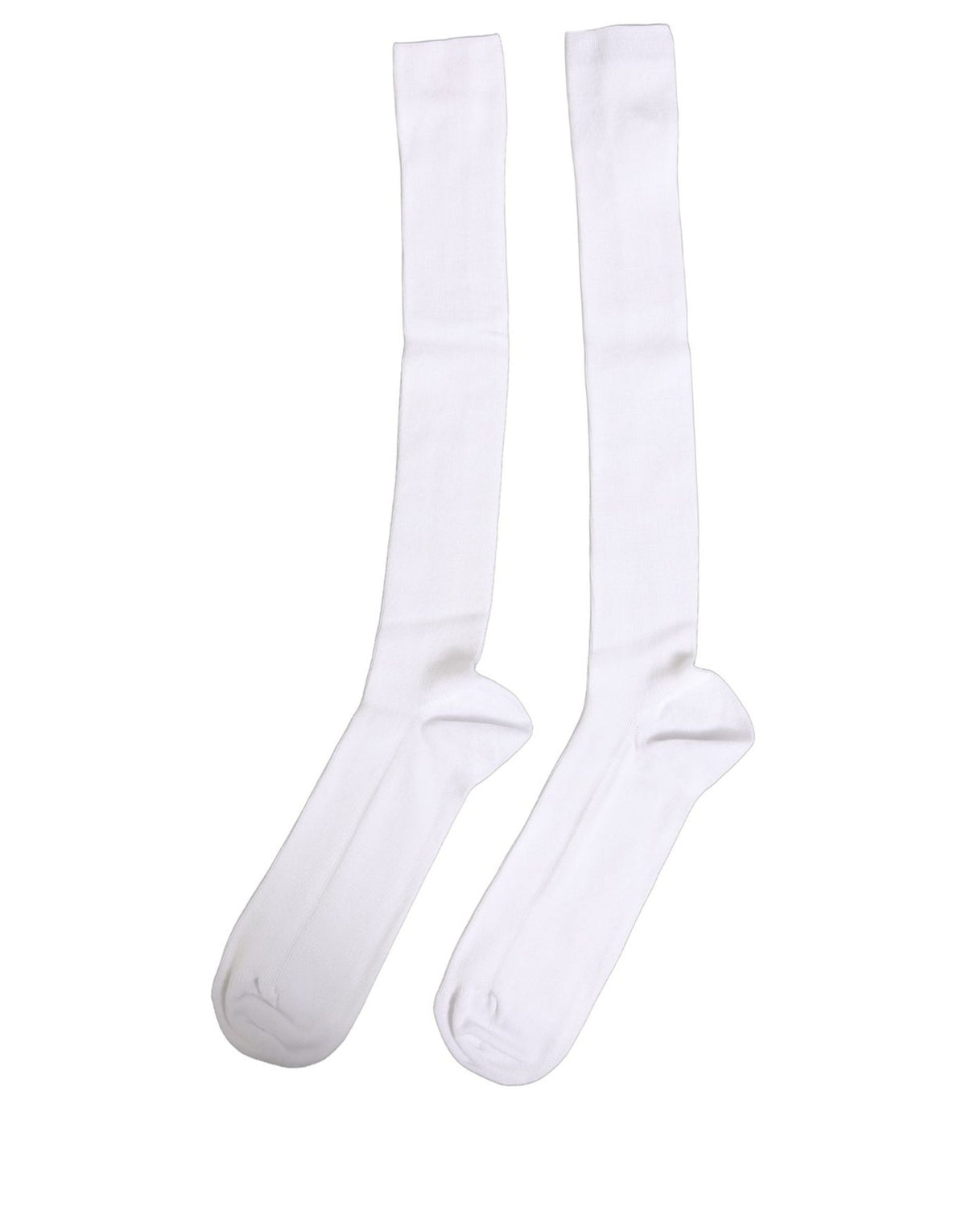 Elevate your wardrobe with Dolce & Gabbana's luxurious white viscose knee-length socks, a testament to Italian craftsmanship that embodies sophistication and timeless elegance.