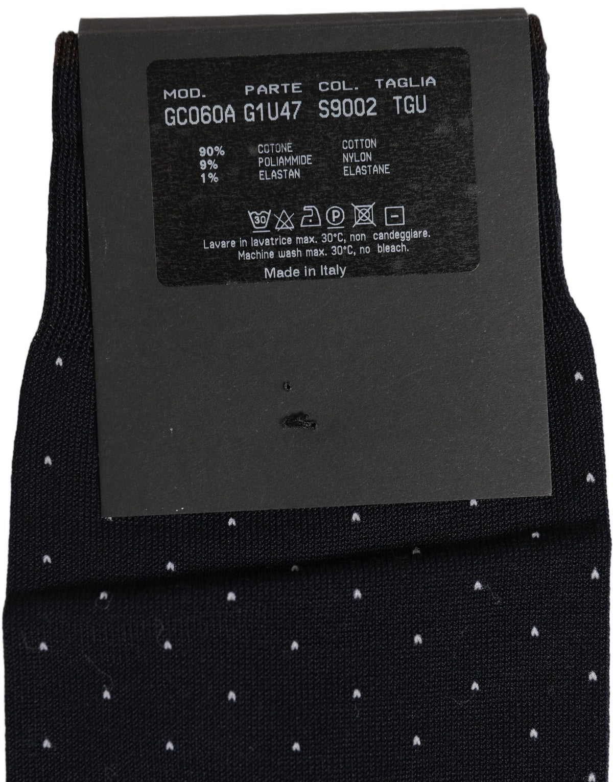 Elevate your style with Dolce & Gabbana's Black Cotton Polka Dot Over The Calf Socks, crafted in Italy from a luxurious cotton blend, embodying playful sophistication for the discerning individual.