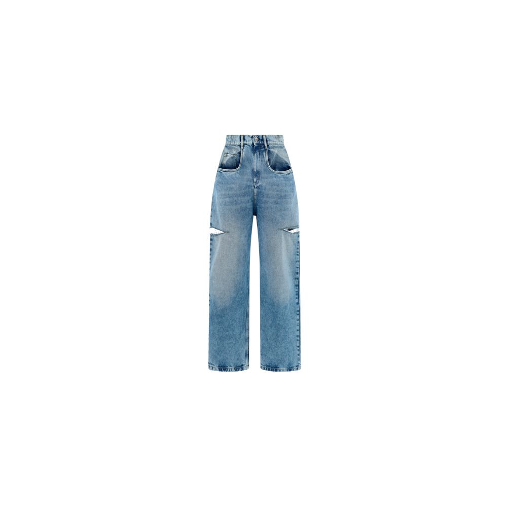 Maison Margiela Blue Cotton Straight-Leg Jeans - Timeless Luxury