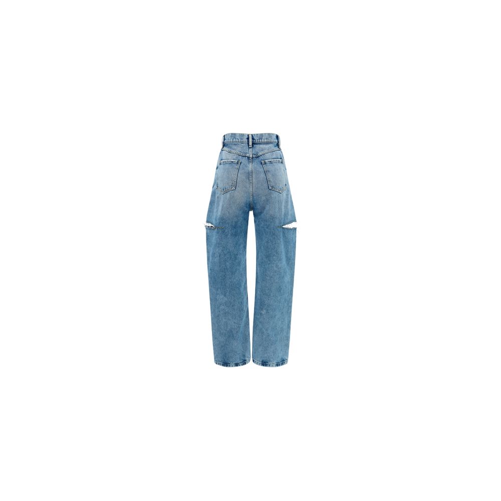 Maison Margiela Blue Cotton Straight-Leg Jeans - Timeless Luxury