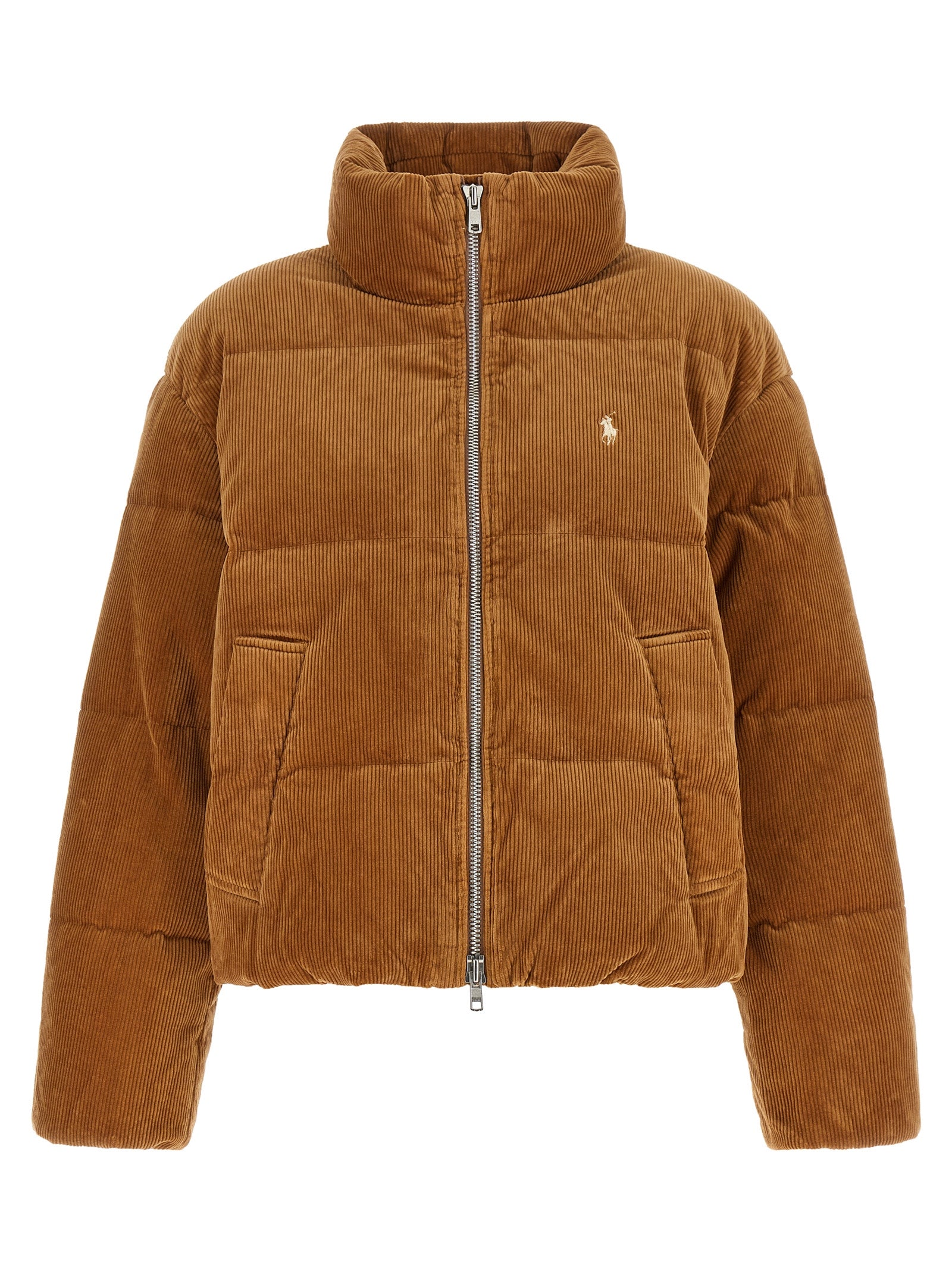 Polo Ralph Lauren Brown Cotton Full-Length Jacket - Luxurious Elegance