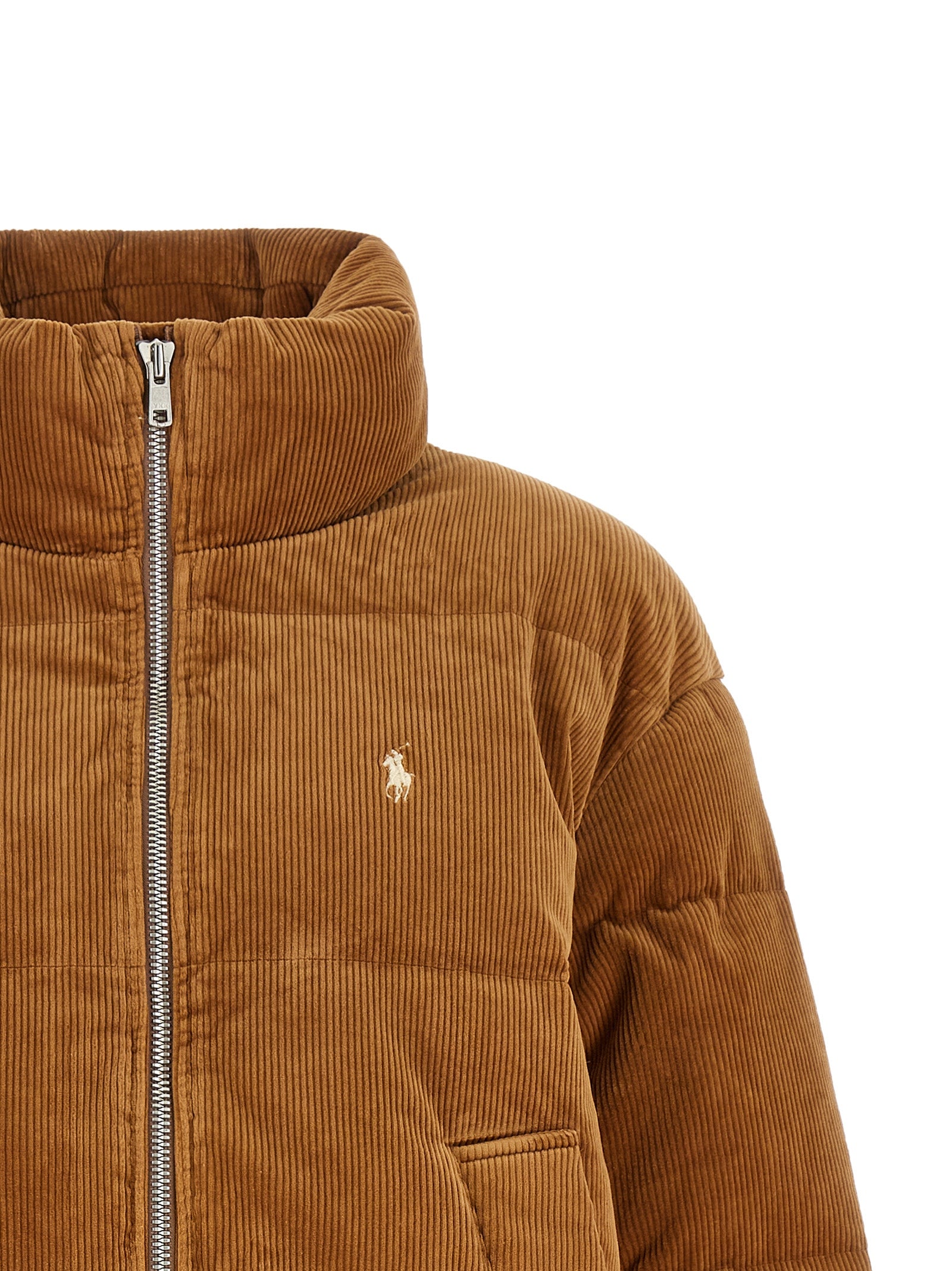 Polo Ralph Lauren Brown Cotton Full-Length Jacket - Luxurious Elegance