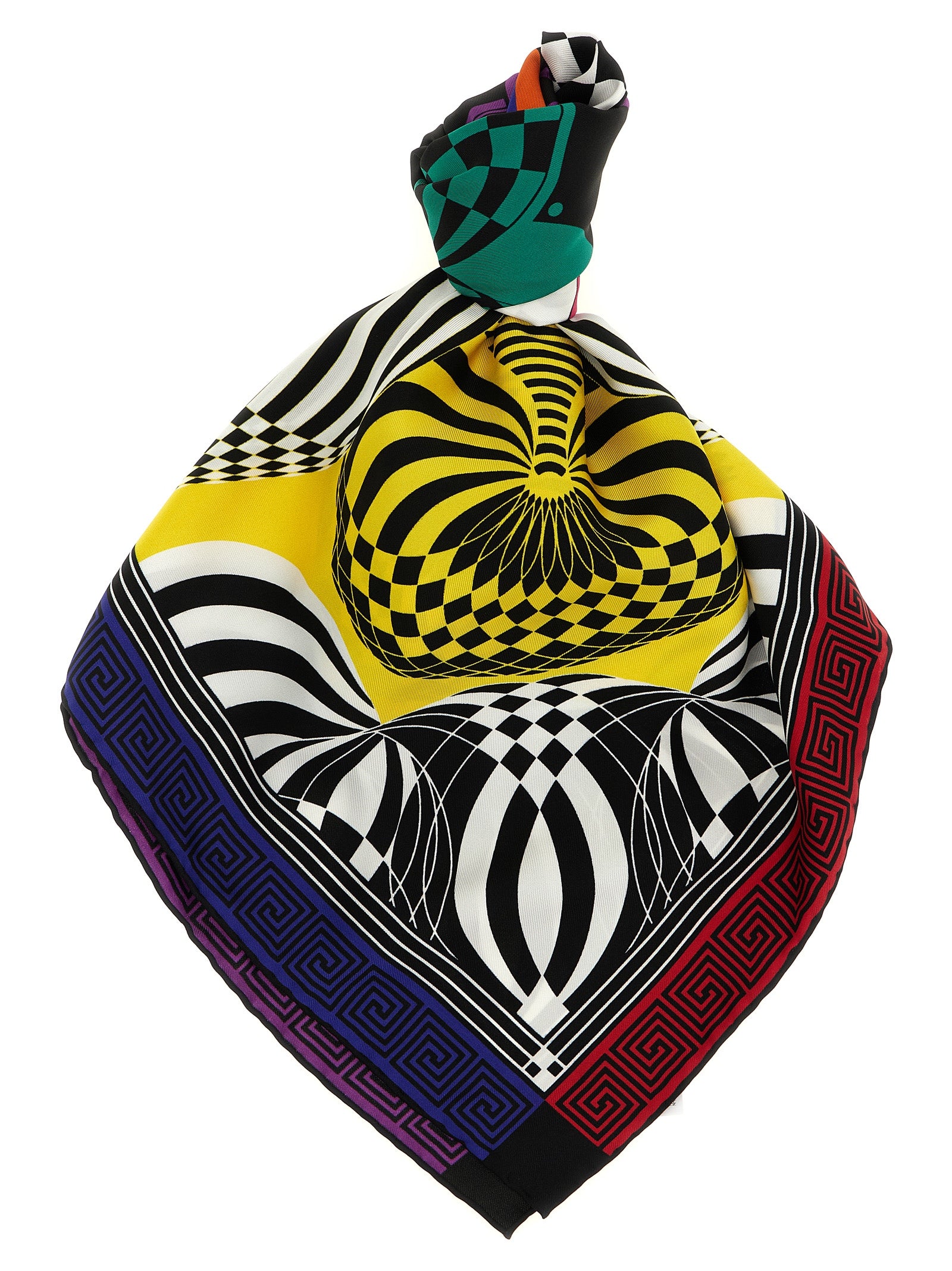 Indulge in the opulence of the Versace Multicolor Silk Foulard, a masterpiece of intricate design and luxurious silk, perfect for elevating any ensemble with timeless elegance.