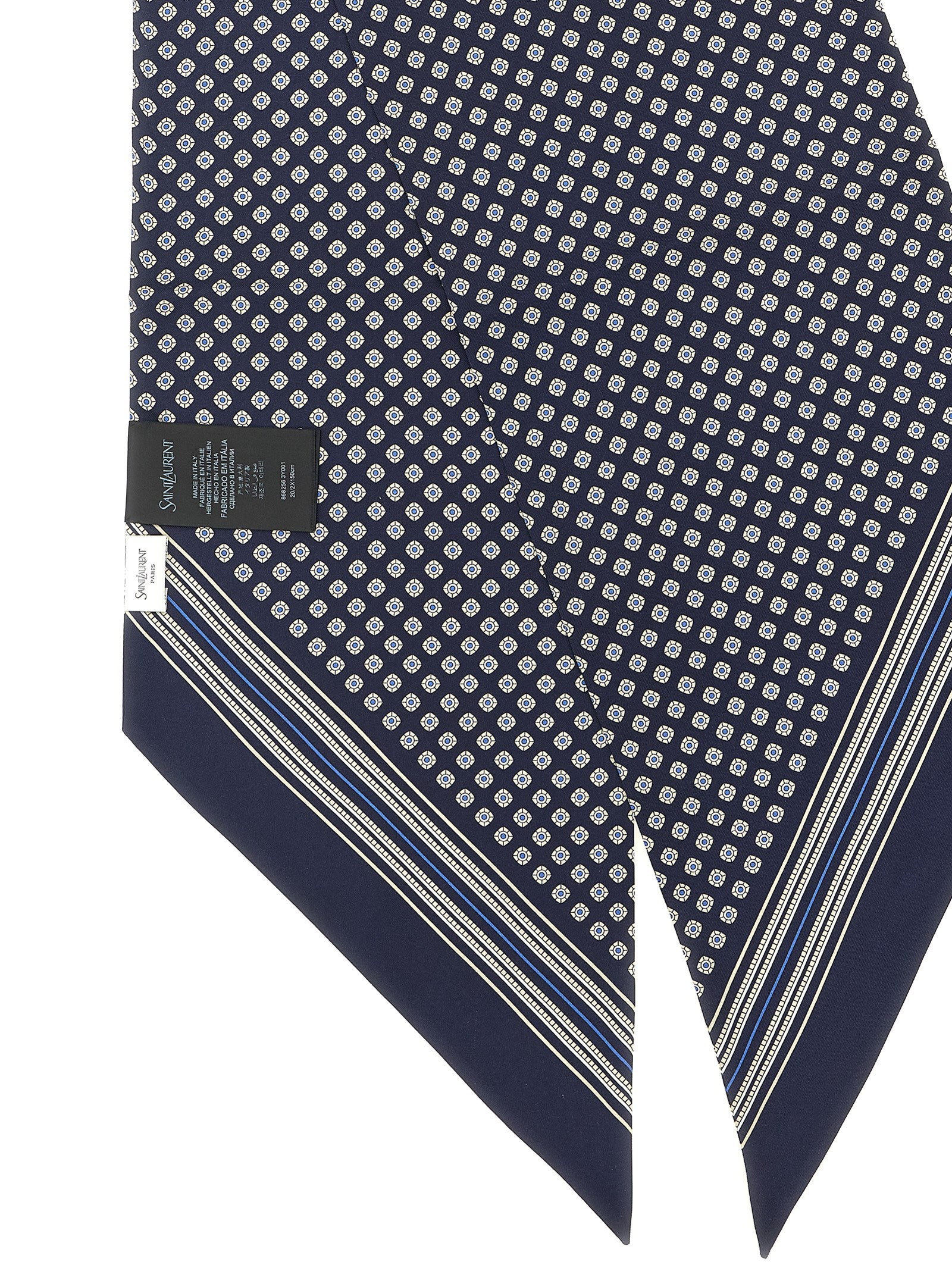 Saint Laurent Blue Silk Foulard - Timeless Luxury Accessory