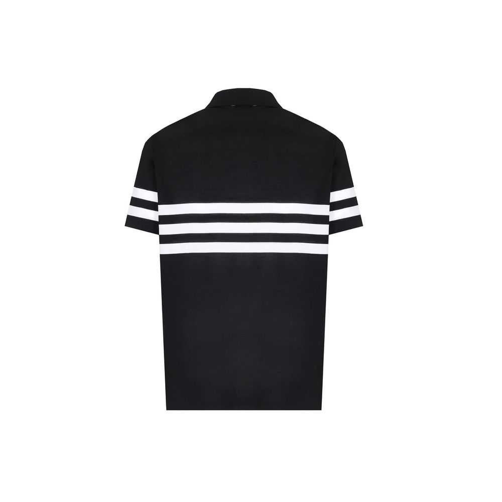 Paul & Shark Black Cotton Polo Shirt - Luxurious Italian Elegance