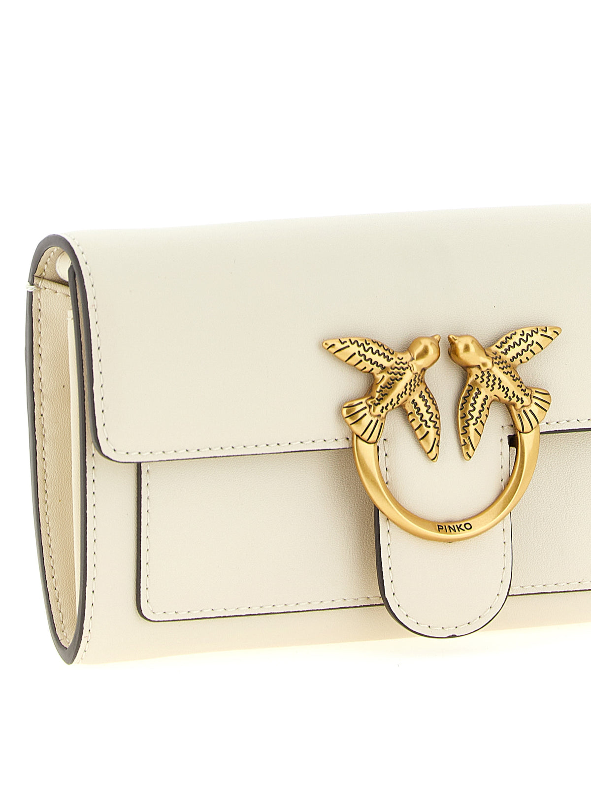 PINKO White Calfskin Cardholder - Exquisite Luxury Accessory