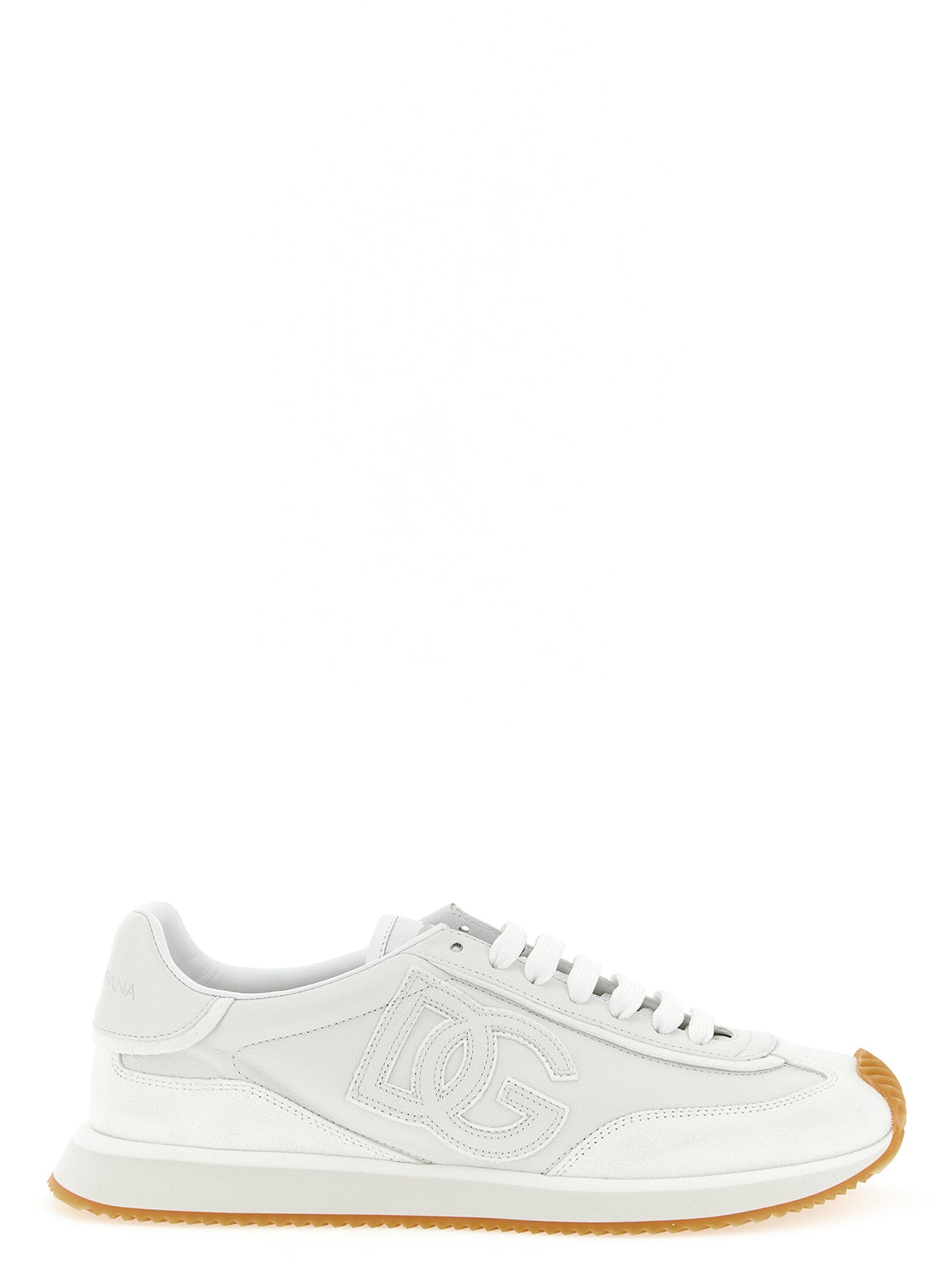 Dolce & Gabbana White Calfskin Low Top Sneakers - Timeless Luxury