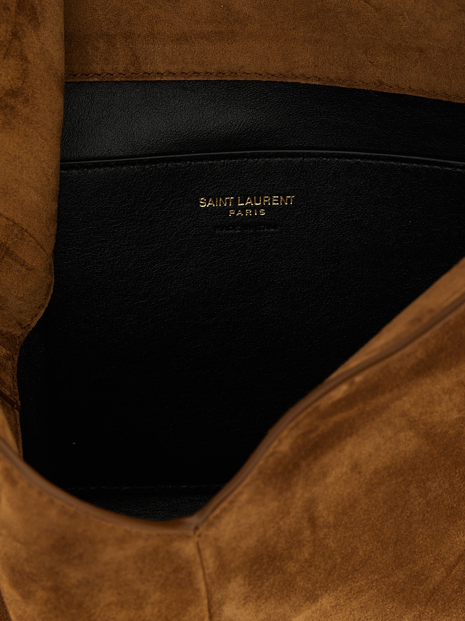 Saint Laurent Brown Calfskin Clutch Bag - Timeless Luxury Elegance