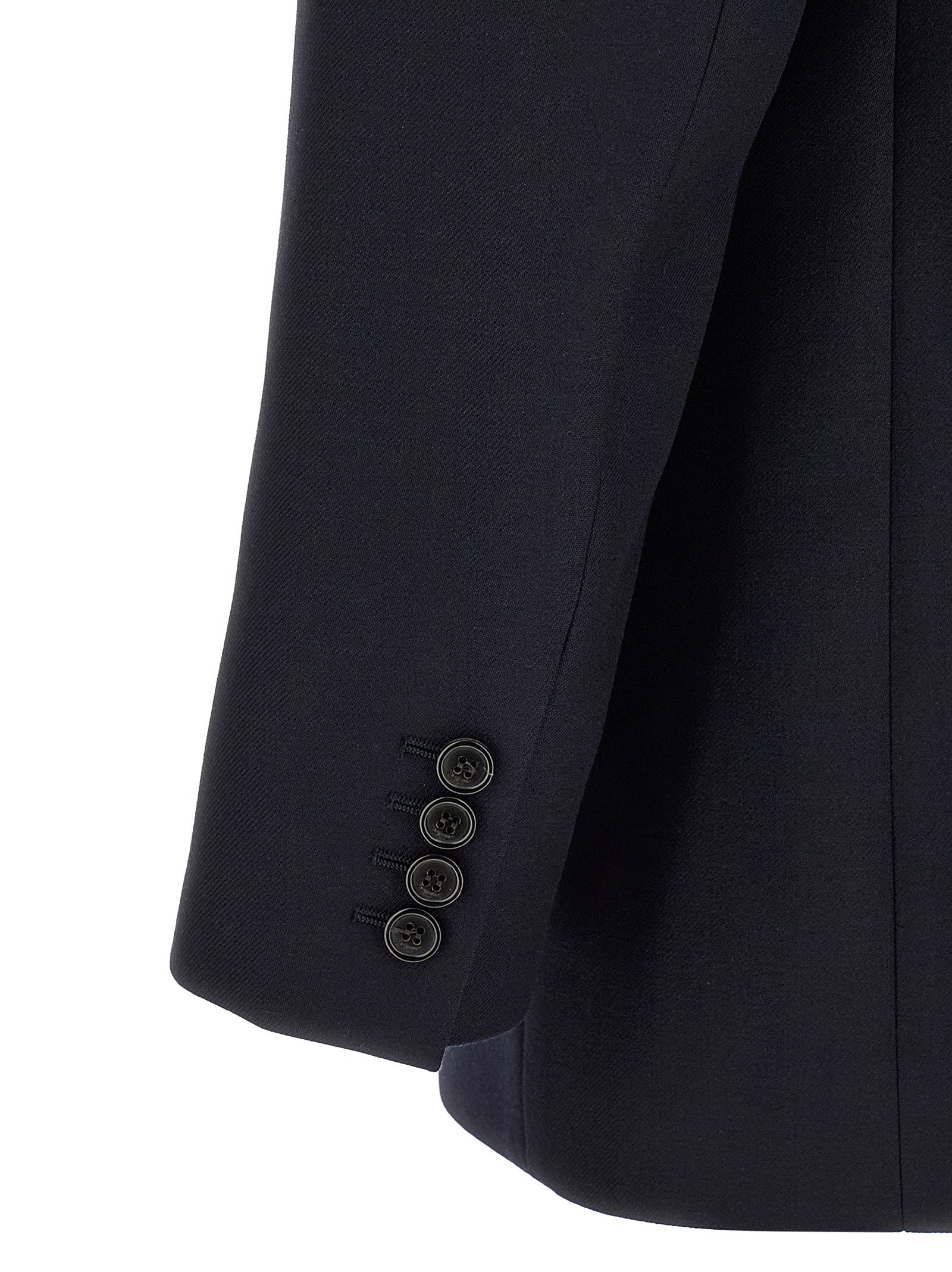 Discover the SAINT LAURENT Blue Wool Blazer, a pinnacle of contemporary tailoring crafted from luxurious wool, embodying sophistication and timeless elegance for discerning individuals.