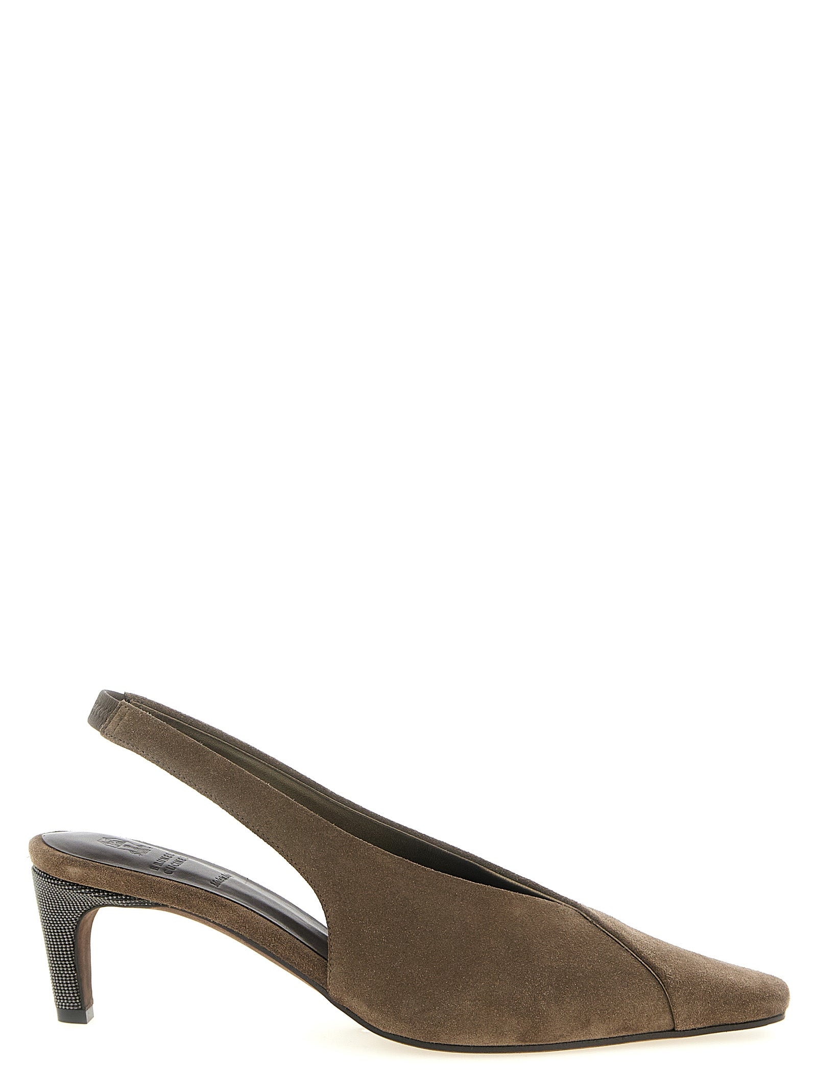 Discover the exquisite Brunello Cucinelli Gray Calfskin Mid Heel Pumps, where luxurious craftsmanship meets bold elegance, elevating your style to new heights.