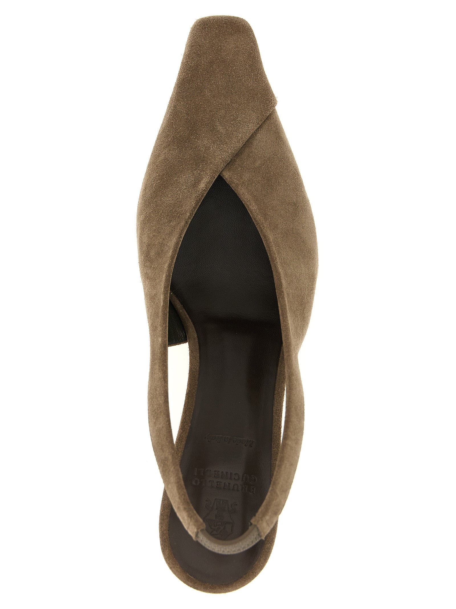 Experience the allure of Brunello Cucinelli's Gray Calfskin Mid Heel Pumps, where exquisite craftsmanship meets timeless elegance, perfect for the discerning connoisseur.