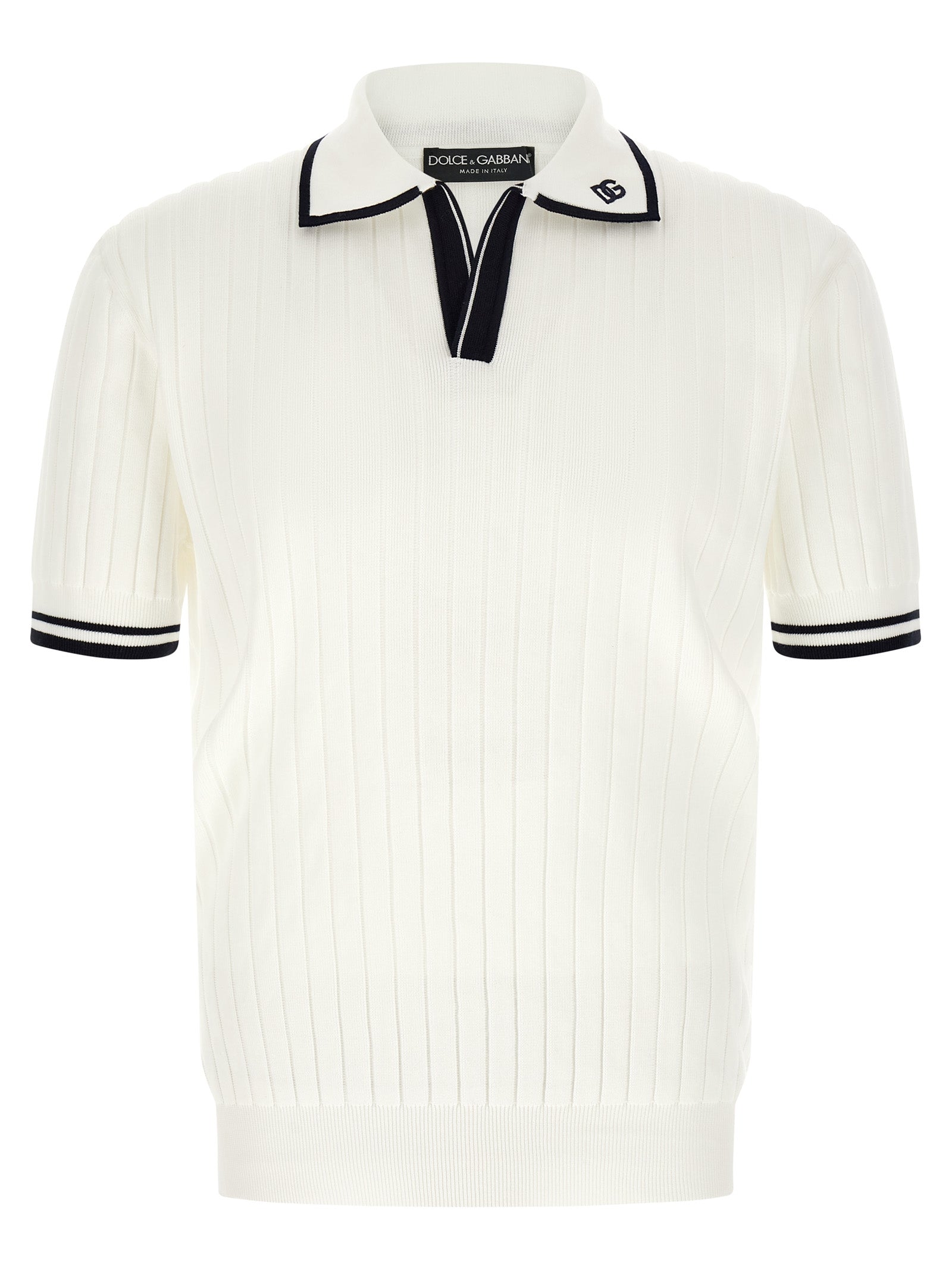 Indulge in the elegance of the Dolce & Gabbana Bicolor Cotton Polo Shirt, a luxurious blend of 98% cotton and sophisticated design, perfect for timeless style.