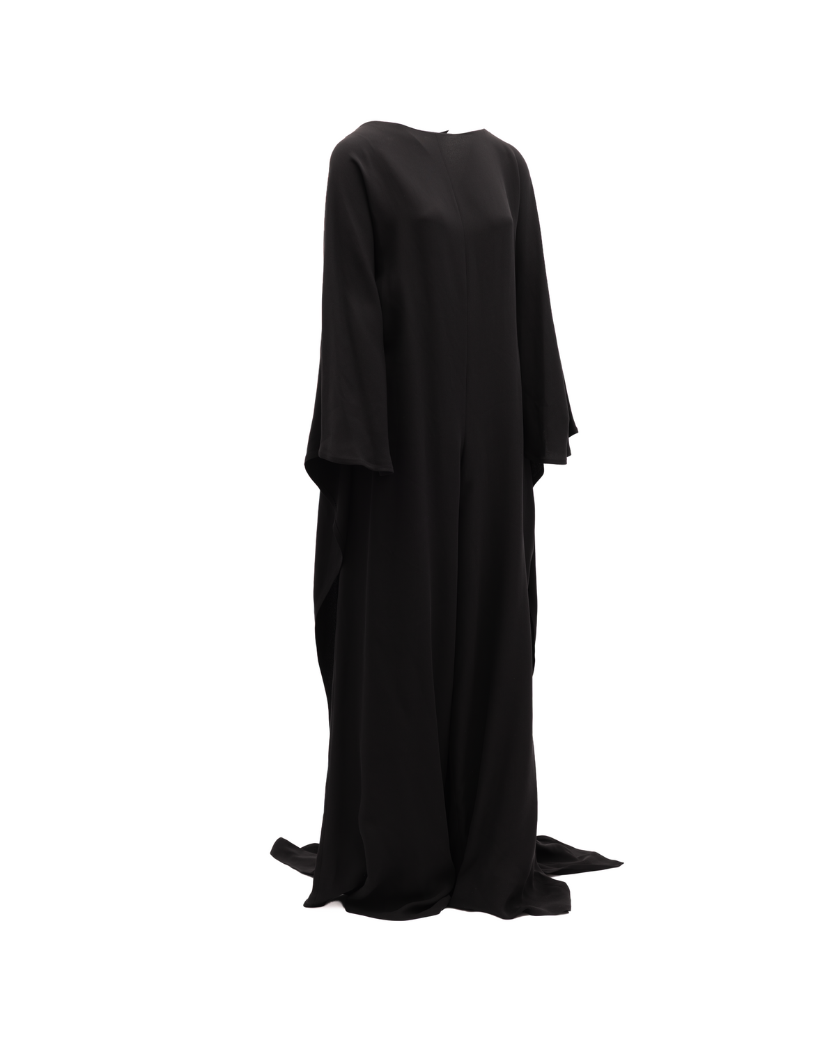 Experience the allure of the Valentino Garavani Long Black Dress, a masterpiece of haute couture that embodies sophistication and timeless elegance for the discerning individual.