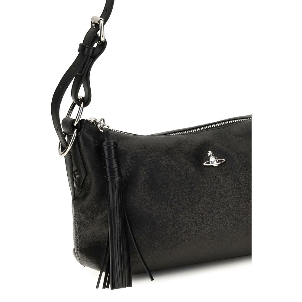 Discover the Vivienne Westwood Black Lambskin Handbag from the AW26 collection, a luxurious blend of exquisite craftsmanship and timeless elegance, perfect for the discerning individual.