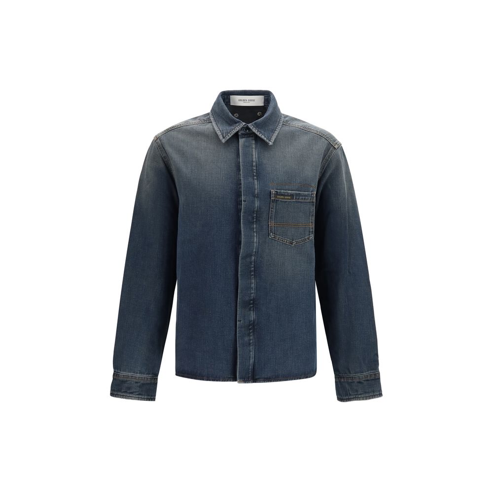 Golden Goose Blue Denim Shirt - Timeless Elegance in Luxury Fashion