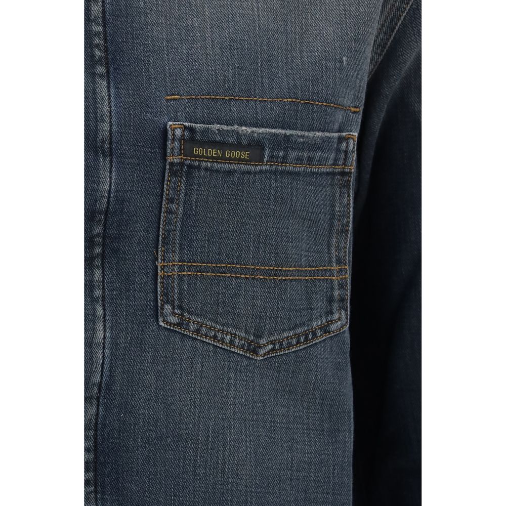 Golden Goose Blue Denim Shirt - Timeless Elegance in Premium Cotton
