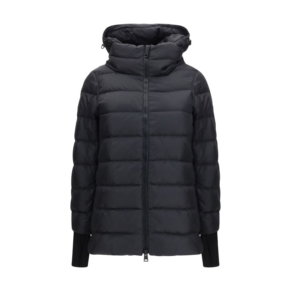 Herno Black Polyester Full-Length Jacket - Timeless Luxury Outerwear