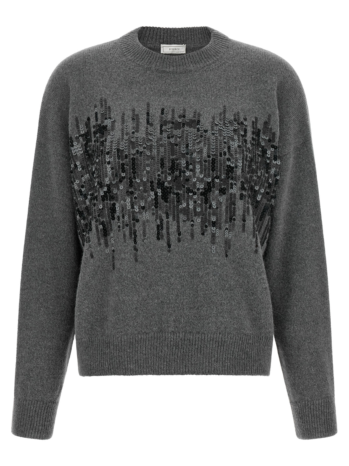 Peserico Gray Wool Cardigan - Luxurious Elegance Redefined