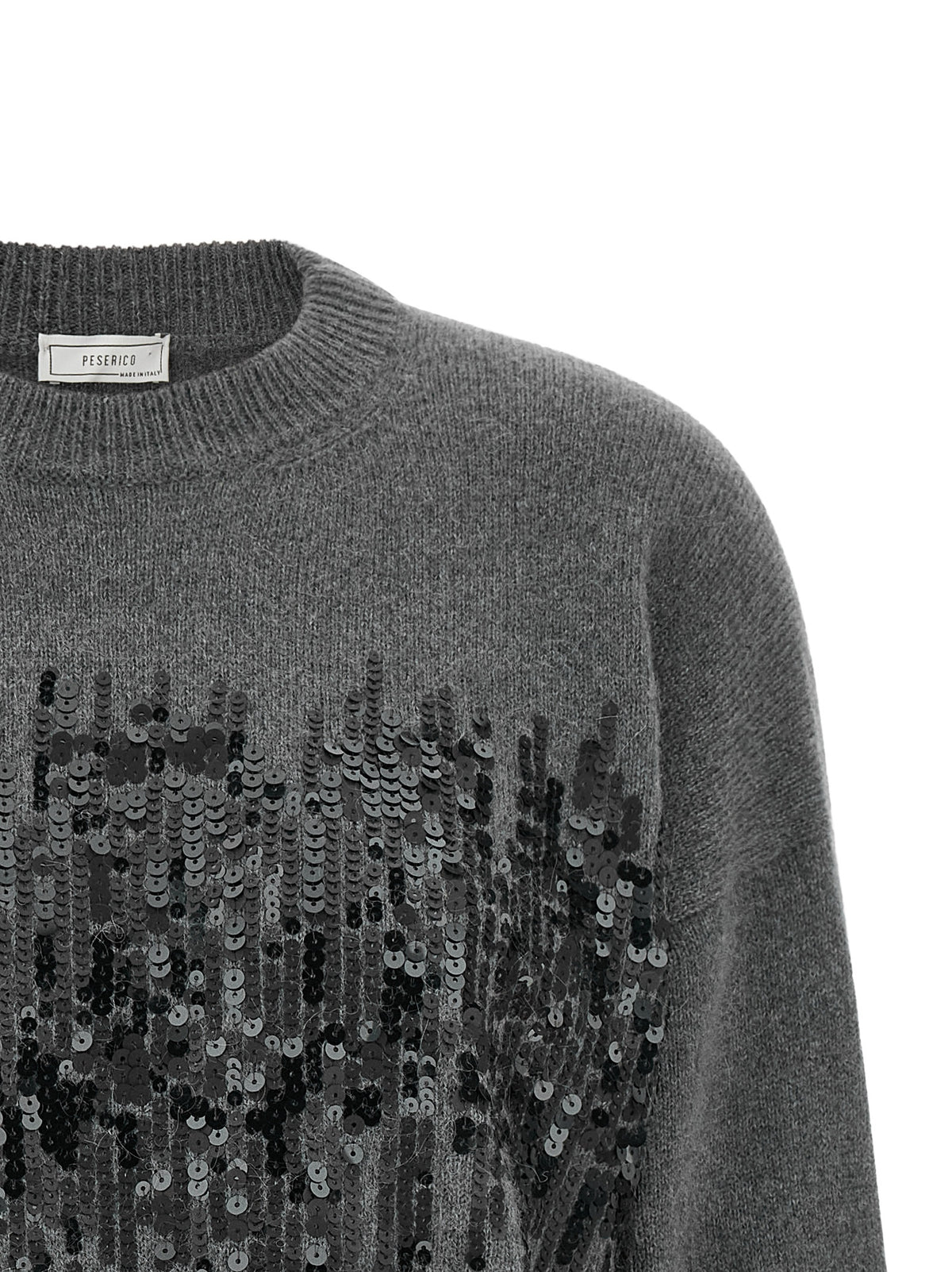 Peserico Gray Wool Cardigan - Luxurious Elegance Redefined