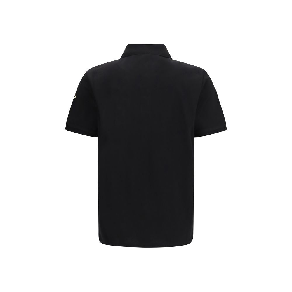 Moncler Black Cotton Polo Shirt - Timeless Luxury for All
