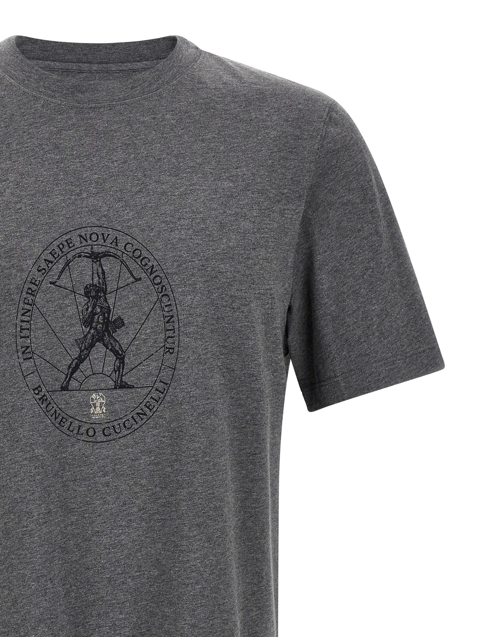 Brunello Cucinelli Gray Cotton T-Shirt - Timeless Elegance