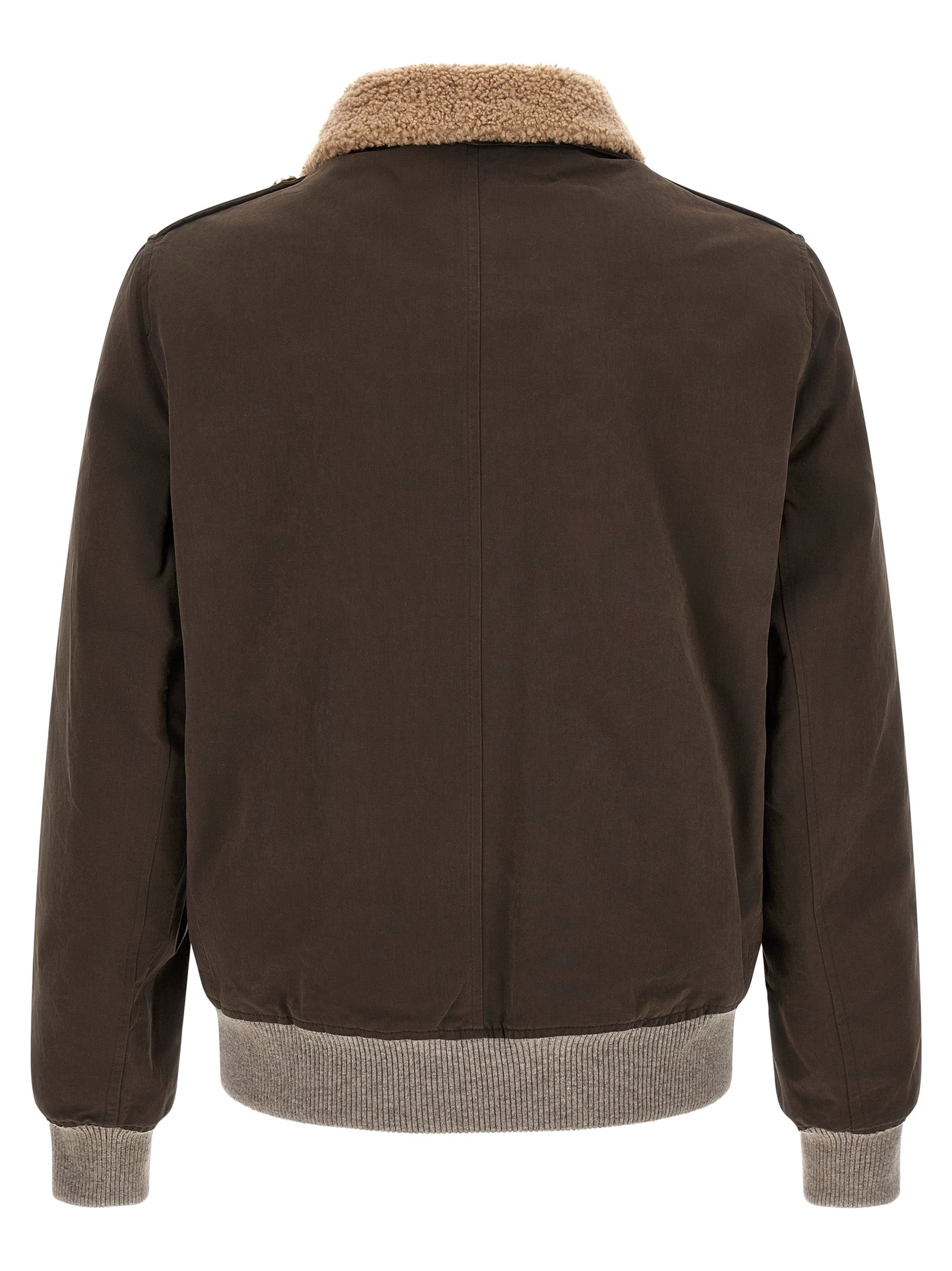 Brunello Cucinelli Brown Cotton Bomber Jacket - Timeless Luxury