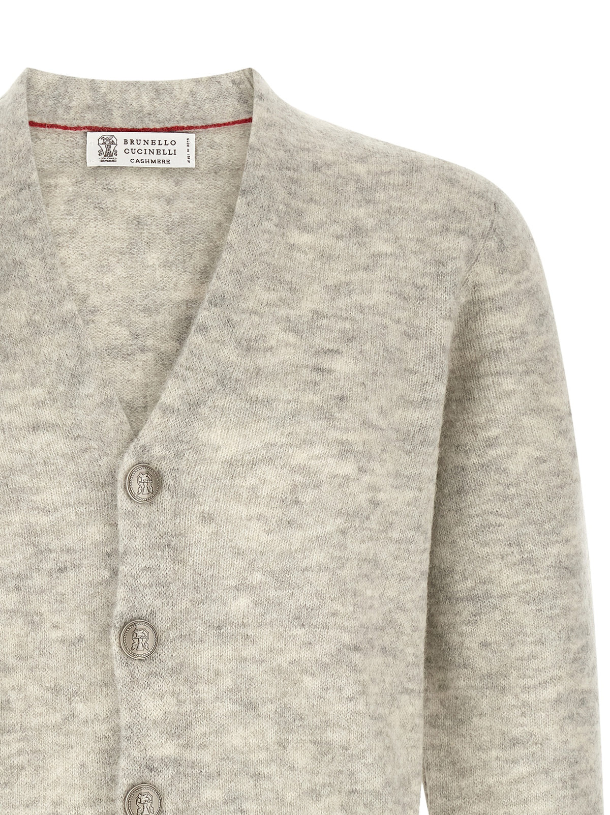 Brunello Cucinelli Gray Alpaca Leather Cardigan - Timeless Luxury